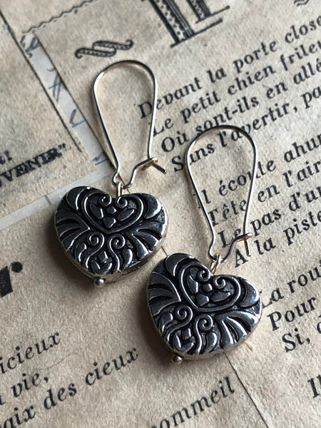 Heart earrings boucles oreilles coeur Comme un ange
