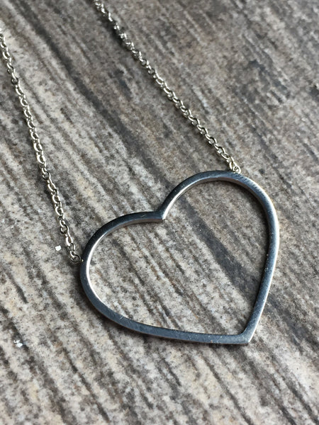 Collier coeur stainless CORAZON heart necklace Comme un ange