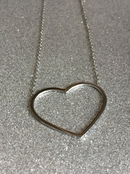 Collier coeur stainless CORAZON heart necklace Comme un ange