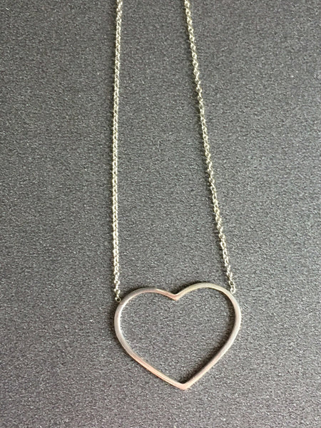 Collier coeur stainless CORAZON heart necklace Comme un ange