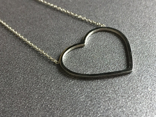 Collier coeur stainless CORAZON heart necklace Comme un ange