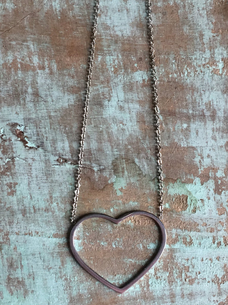 Collier coeur stainless CORAZON heart necklace Comme un ange