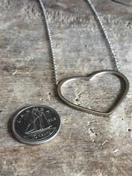 Collier coeur stainless CORAZON heart necklace Comme un ange