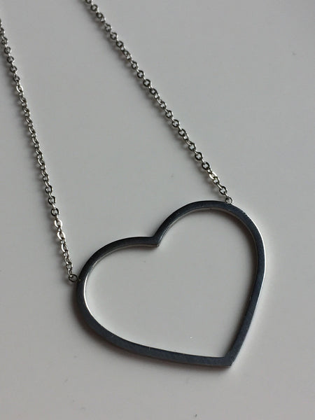 Collier coeur stainless CORAZON heart necklace Comme un ange