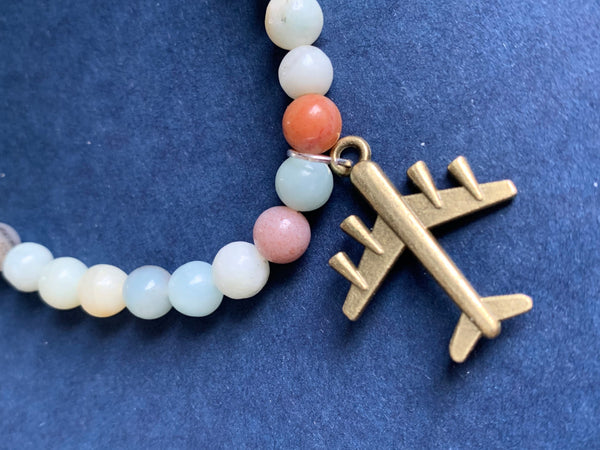Bracelet pierre voyage avion Comme un ange