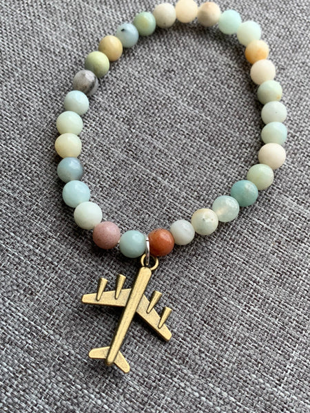 Bracelet pierre voyage avion Comme un ange