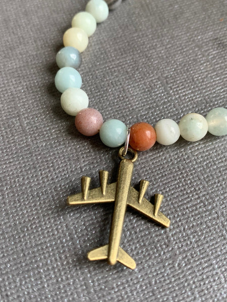 Bracelet pierre voyage avion Comme un ange