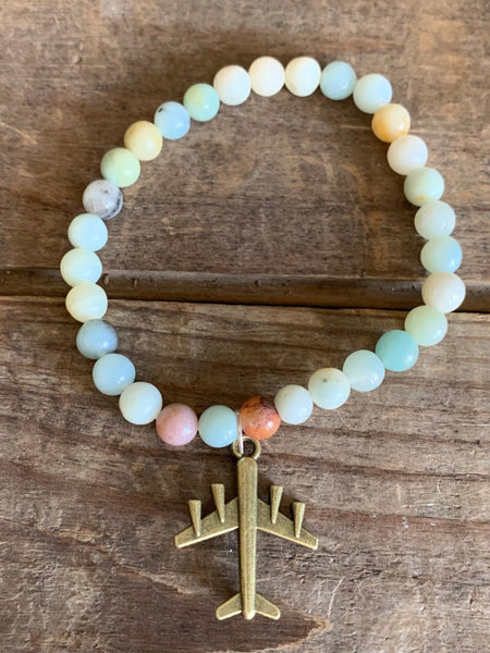 Bracelet pierre voyage avion Comme un ange
