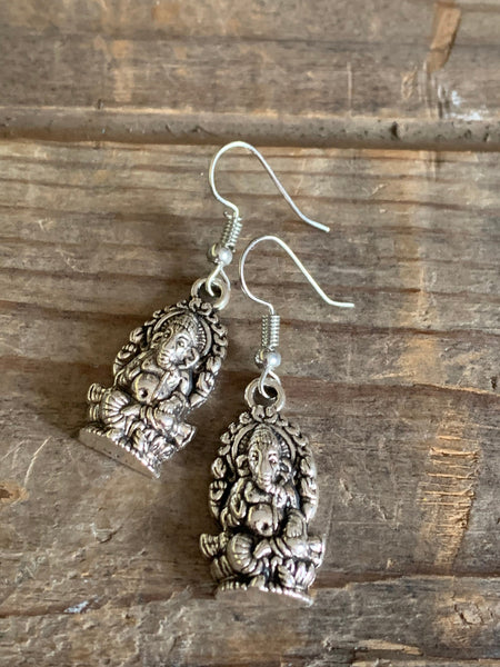 Boucles d’oreilles breloque éléphant argent Comme un ange
