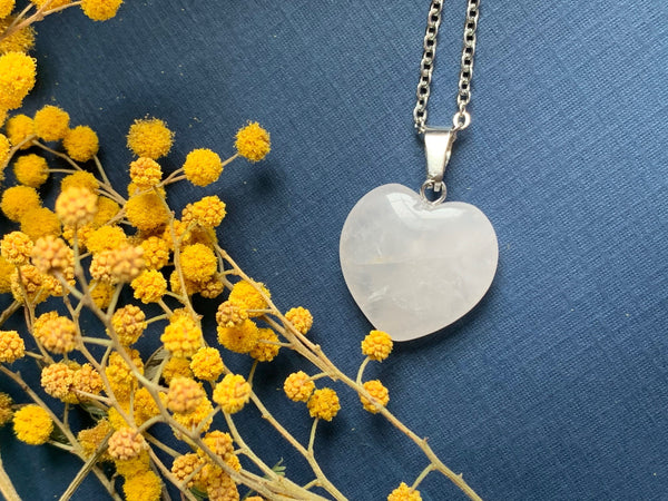 Collier breloque coeur alliage de métaux argent Comme un ange