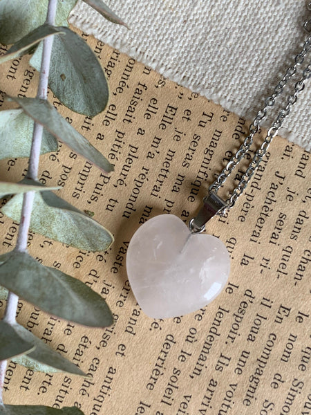 Collier breloque coeur alliage de métaux argent Comme un ange