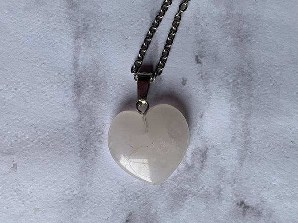 Collier breloque coeur alliage de métaux argent Comme un ange