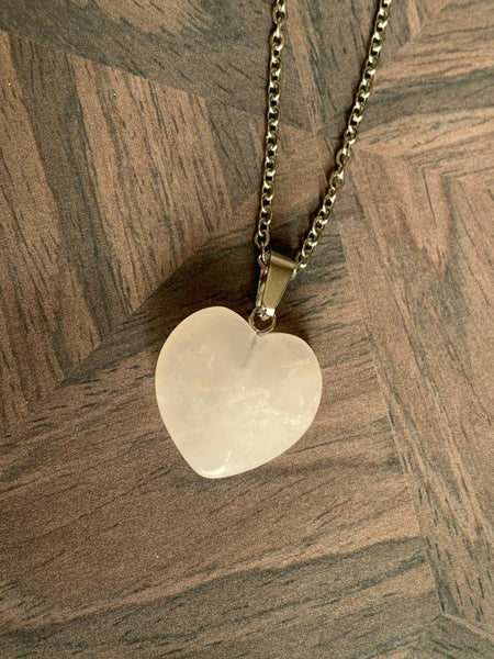 Collier breloque coeur alliage de métaux argent Comme un ange