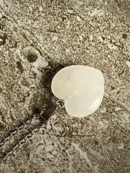 Collier breloque coeur alliage de métaux argent Comme un ange