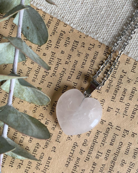 Collier breloque coeur alliage de métaux argent Comme un ange