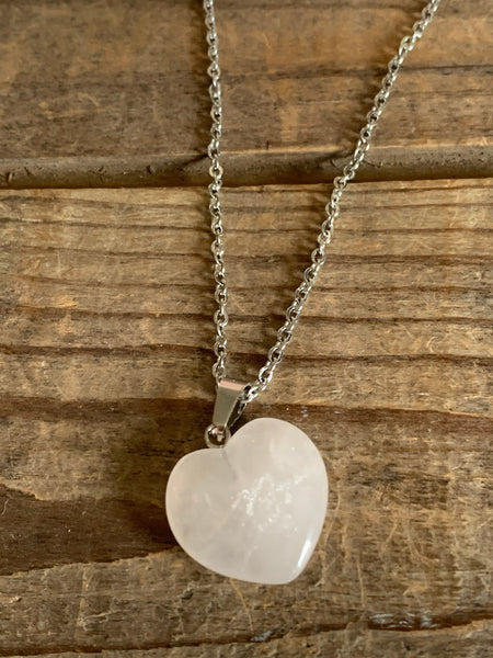 Collier breloque coeur alliage de métaux argent Comme un ange