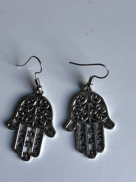 Boucles d’oreilles protection d’hamsa Comme un ange