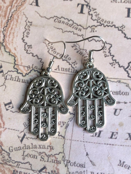 Boucles d’oreilles protection d’hamsa Comme un ange