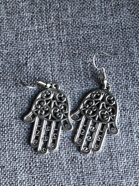 Boucles d’oreilles protection d’hamsa Comme un ange