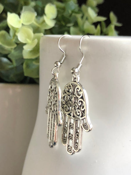 Boucles d’oreilles protection d’hamsa Comme un ange