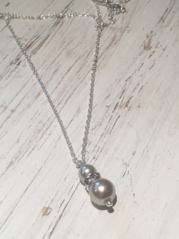 Collier perles, collier mariage, bal des finissants, bridemaids party, dame d'honneur, bff, cadeau femme, lady necklace Comme un ange