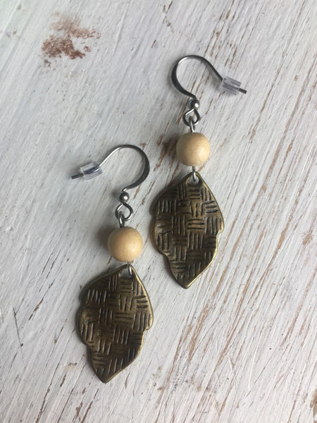 Boucles d'oreilles feuilles Comme un ange