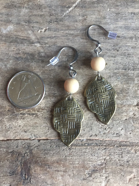 Boucles d'oreilles feuilles Comme un ange