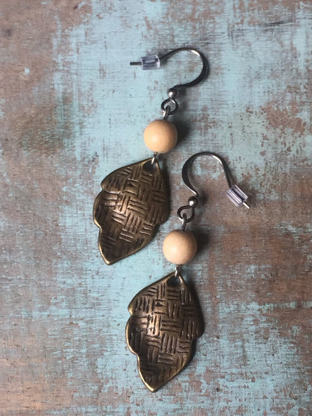 Boucles d'oreilles feuilles Comme un ange
