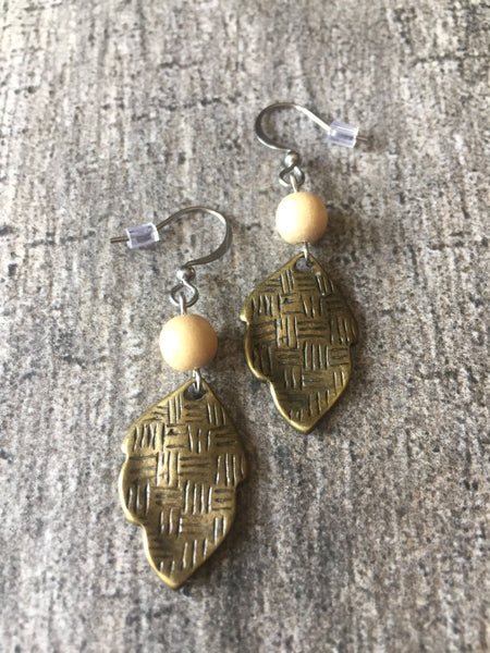 Boucles d'oreilles feuilles Comme un ange