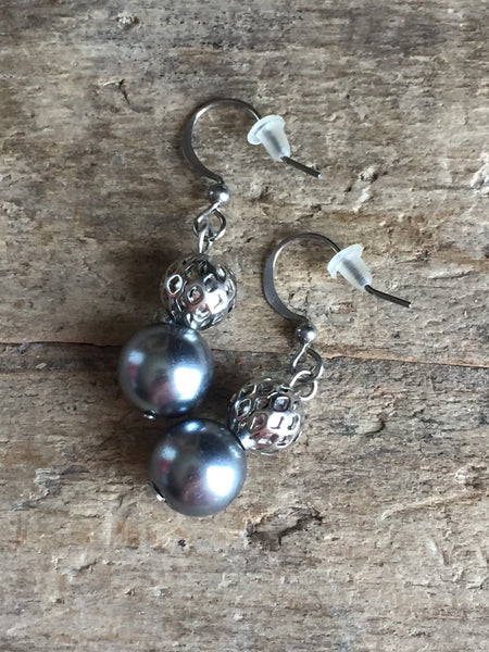 Chic boucles d'oreille perle ton champagne or, chic and delicate bride earrings or 5-7 or soecial event jewelry Comme un ange
