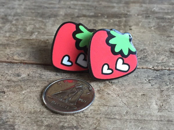 Boucles d'oreilles Fraise, fruit earrings, strawberry earring Comme un ange