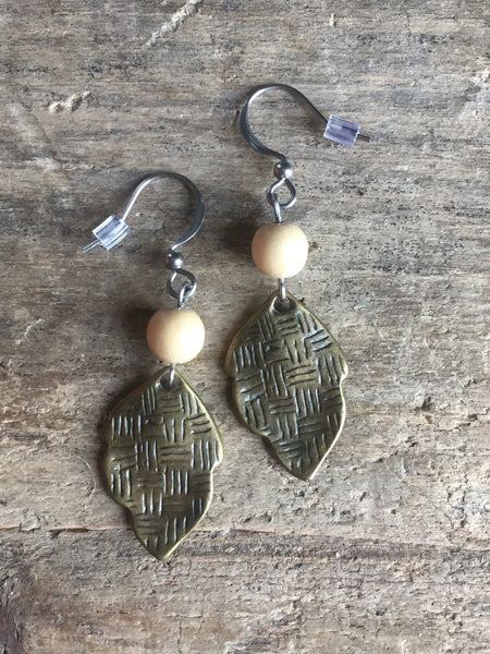 Boucles d'oreilles feuilles Comme un ange