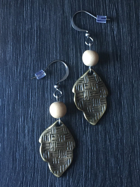 Boucles d'oreilles feuilles Comme un ange