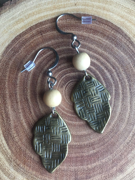 Boucles d'oreilles feuilles Comme un ange