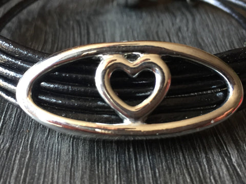 Corazon bracelet multi noir coeur Comme un ange