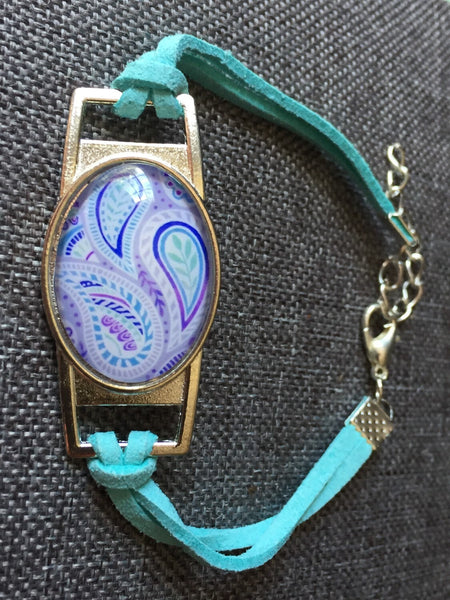 Bracelet aqua resine Comme un ange