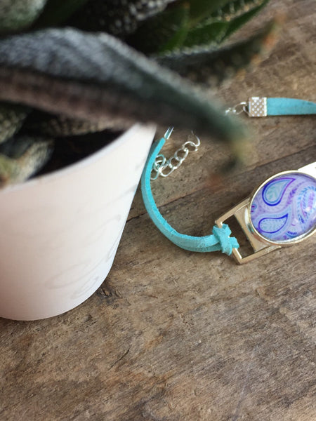 Bracelet aqua resine Comme un ange