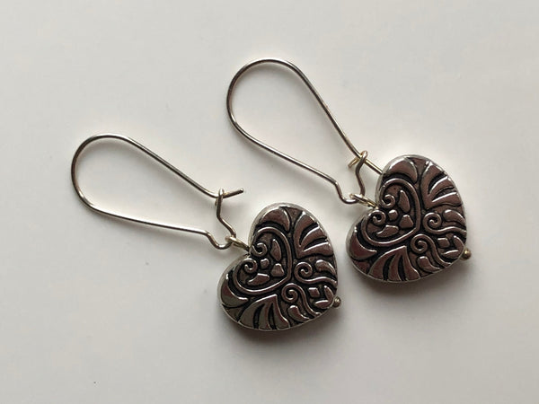 Heart earrings boucles oreilles coeur Comme un ange