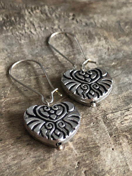Heart earrings boucles oreilles coeur Comme un ange