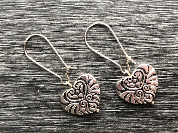 Heart earrings boucles oreilles coeur Comme un ange