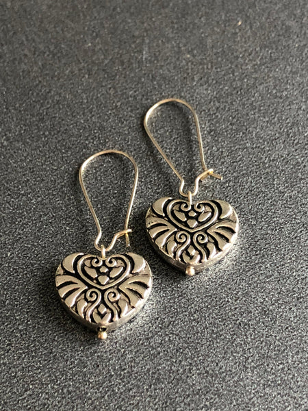Heart earrings boucles oreilles coeur Comme un ange