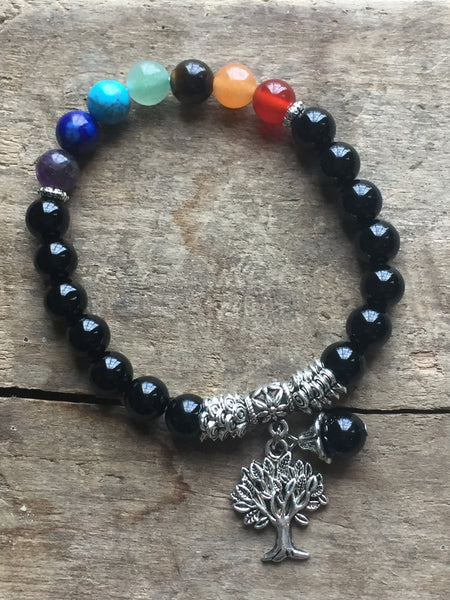 Bracelet arbre de vie chakras Comme un ange