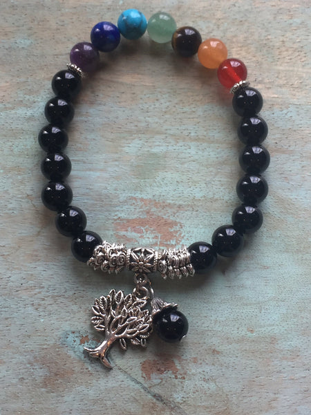 Bracelet arbre de vie chakras Comme un ange