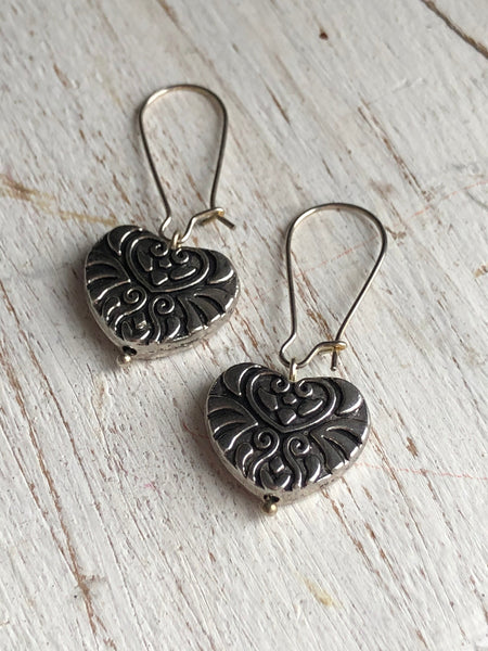 Heart earrings boucles oreilles coeur Comme un ange