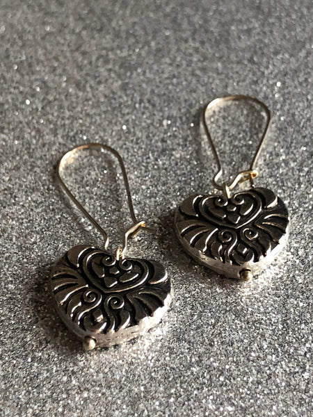 Heart earrings boucles oreilles coeur Comme un ange