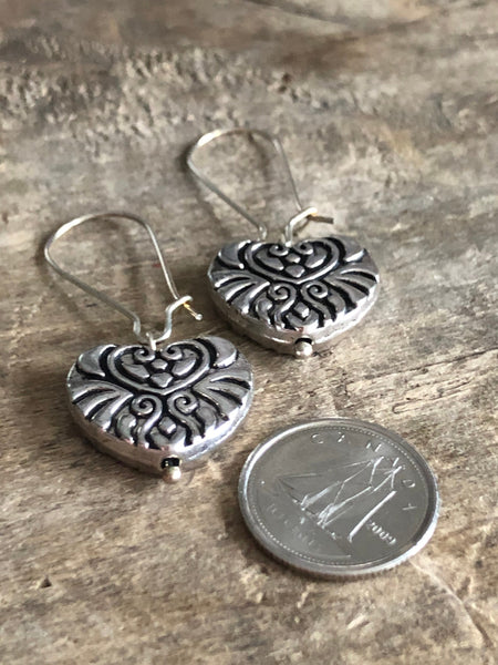 Heart earrings boucles oreilles coeur Comme un ange
