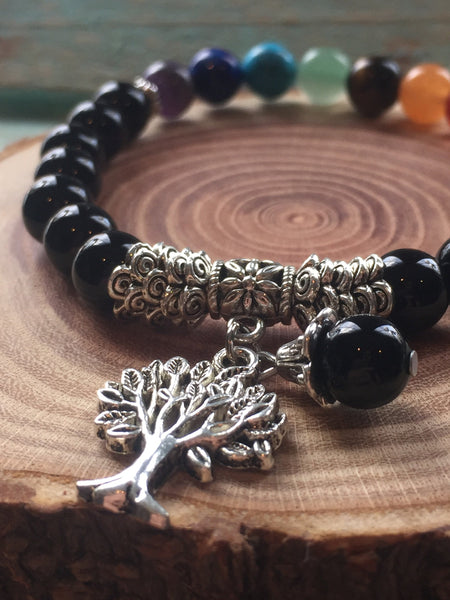 Bracelet arbre de vie chakras Comme un ange