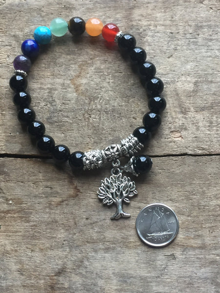 Bracelet arbre de vie chakras Comme un ange