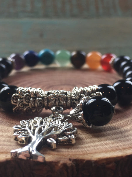 Bracelet arbre de vie chakras Comme un ange