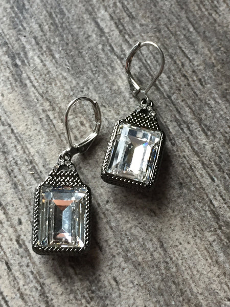 Chic zircon Earrings style  cristal boucles d’oreilles Crystal Comme un ange